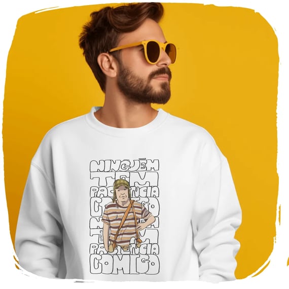 Moletom Fechado Ellart Chaves Ninguem Tem Paciencia Comigo