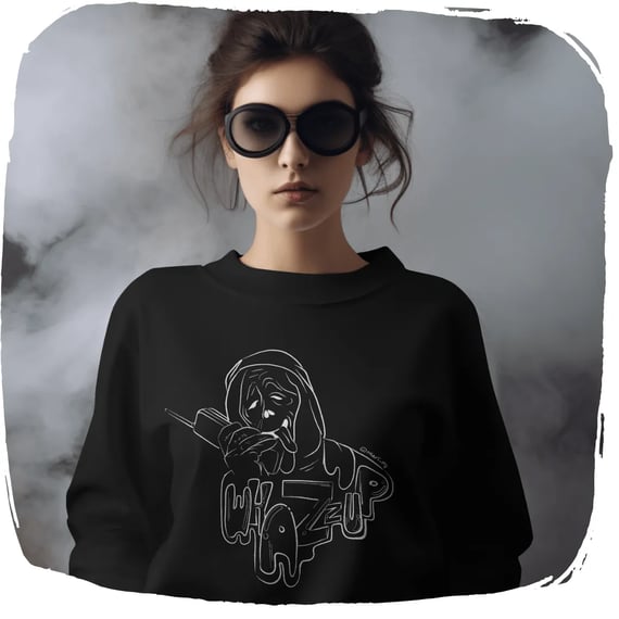 Moletom Fechado Ellart Todo Mundo Em Panico What's up Line