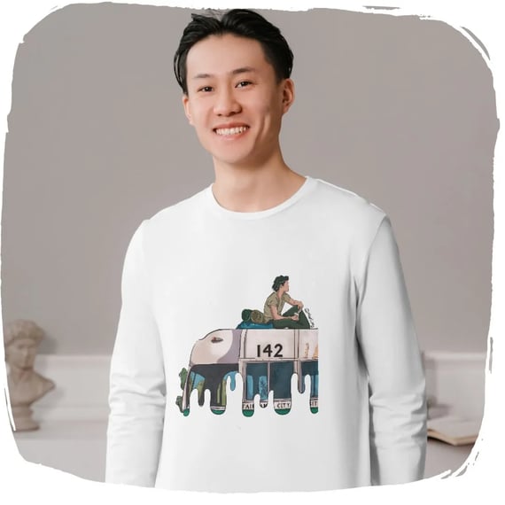 Moletom Fechado Ellart Na Natureza Selvagem Ônibus Mágico