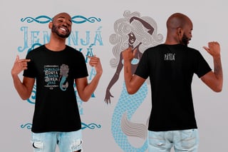 Nome do produto Coleção Ponto Cantado - T-Shirt Classic Frente & Verso Iemanjá