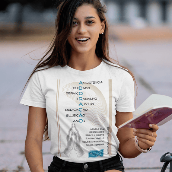 CAMISETA Adoração - RM 14:18 (Camiseta Feminina)