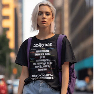 CAMISETA Amor imensuravel João 3:16 (Camiseta Feminina)