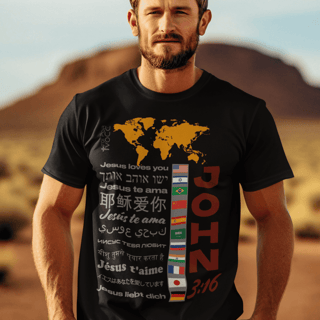 Nome do produto CAMISETA All-Encompassing Love - John 3:16 (Camiseta masculina)