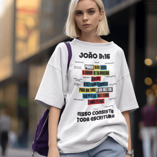 Nome do produto CAMISETA Amor imensuravel João 3:16 (Camiseta Feminina)