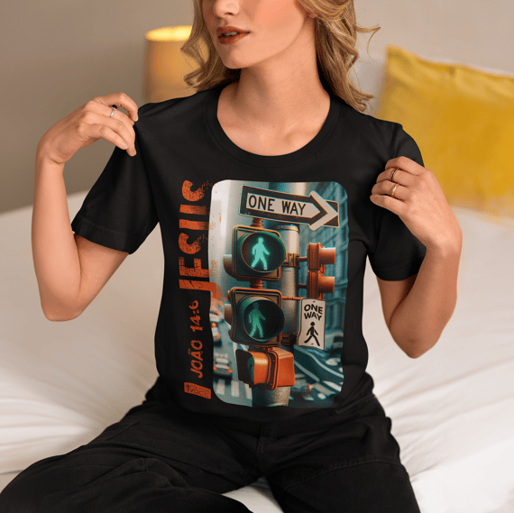 CAMISETA Jesus é o Caminho - João 14:6 (Camisa Feminina)