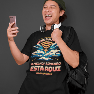 Nome do produto CAMISETA Jesus WIFI (Camisa Masculina)