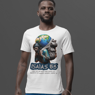 Nome do produto CAMISETA Ele levou sobre sí - Isaías 53 (Camiseta Masculina)
