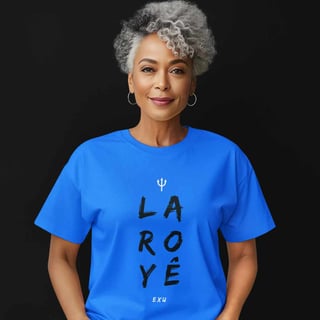 Nome do produto Camiseta Feminina Baby Long Laroyê Exu Alta Qualidade 100% Algodão Fio 30
