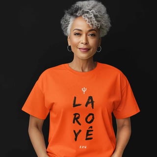 Nome do produto Camiseta Feminina Baby Long Laroyê Exu Alta Qualidade 100% Algodão Fio 30