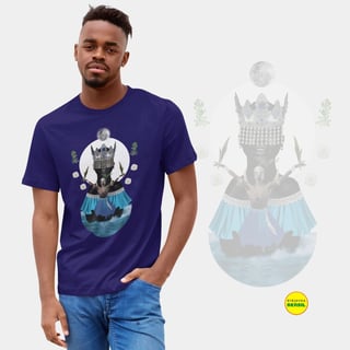 Nome do produto Camiseta Unissex  Yemanjá Ogunté - By Ziggy Artes 100% Algodão Fio 30.1 Malha Fria Gola Ribana Costura Reforçada 3X Sem Juros