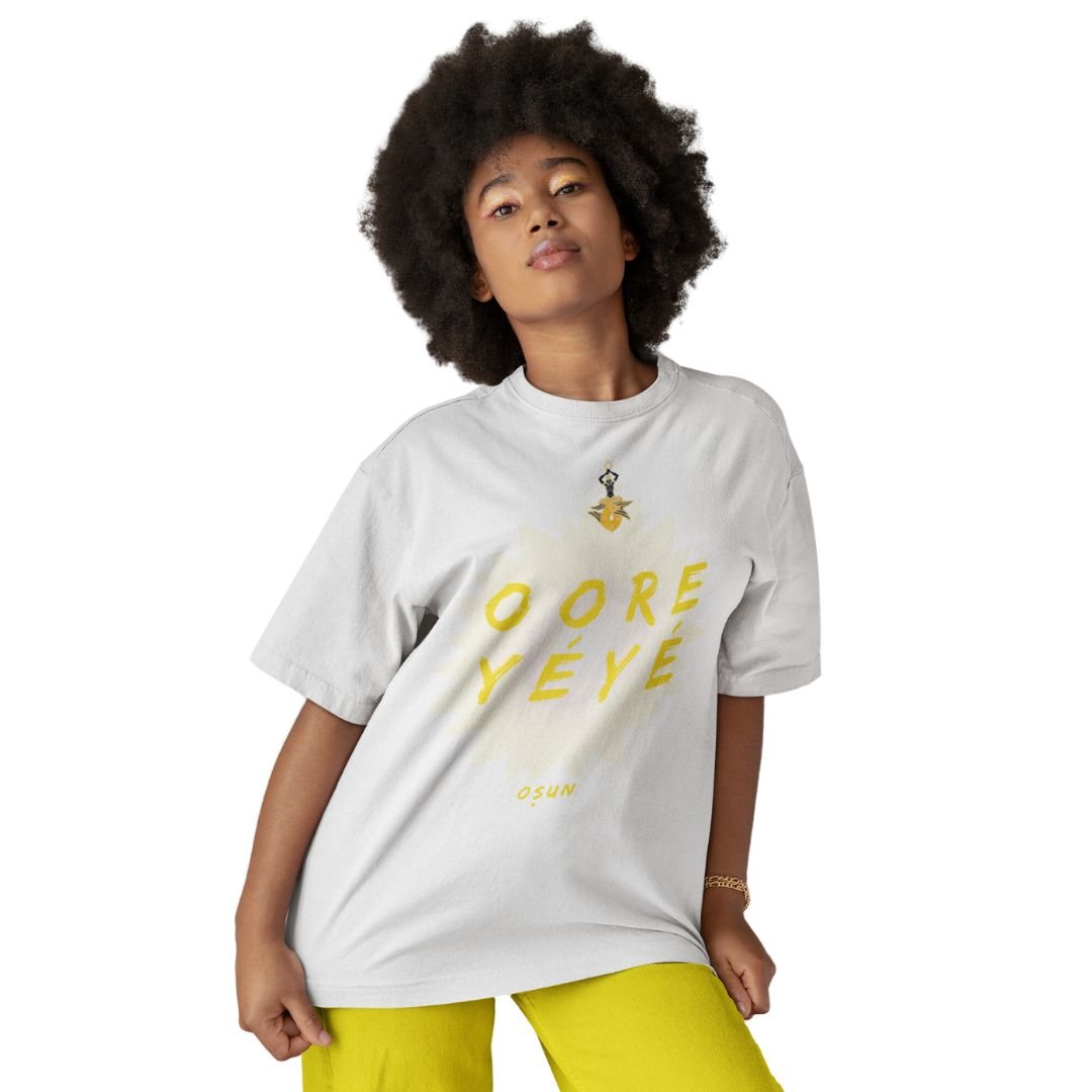 Nome do produto: Camisa Saudação Oxum Unissex Algodão Fio 30 Penteado 