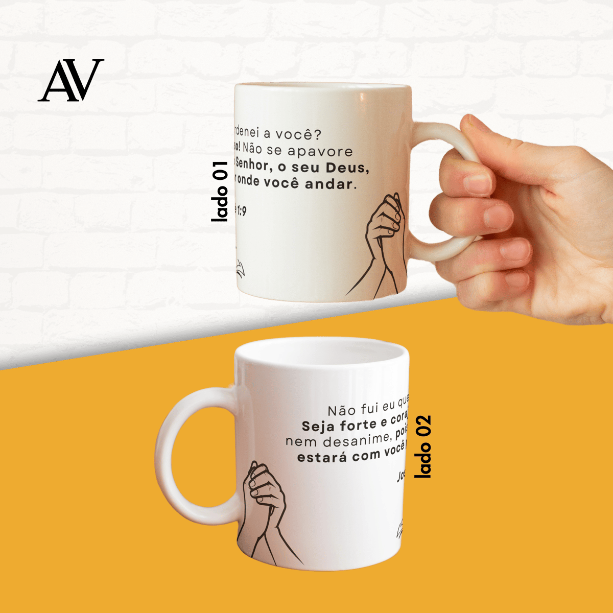 Nome do produto: Josué 1:9 | Caneca