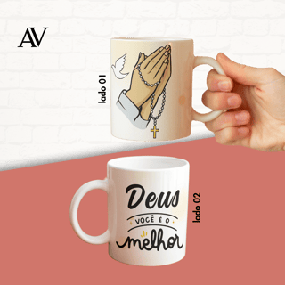 Nome do produto Deus, Você é o melhor | Caneca