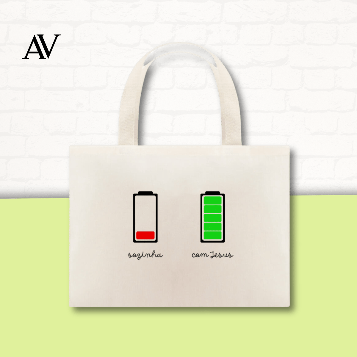 Nome do produto: Sozinha x Com Jesus | Ecobag