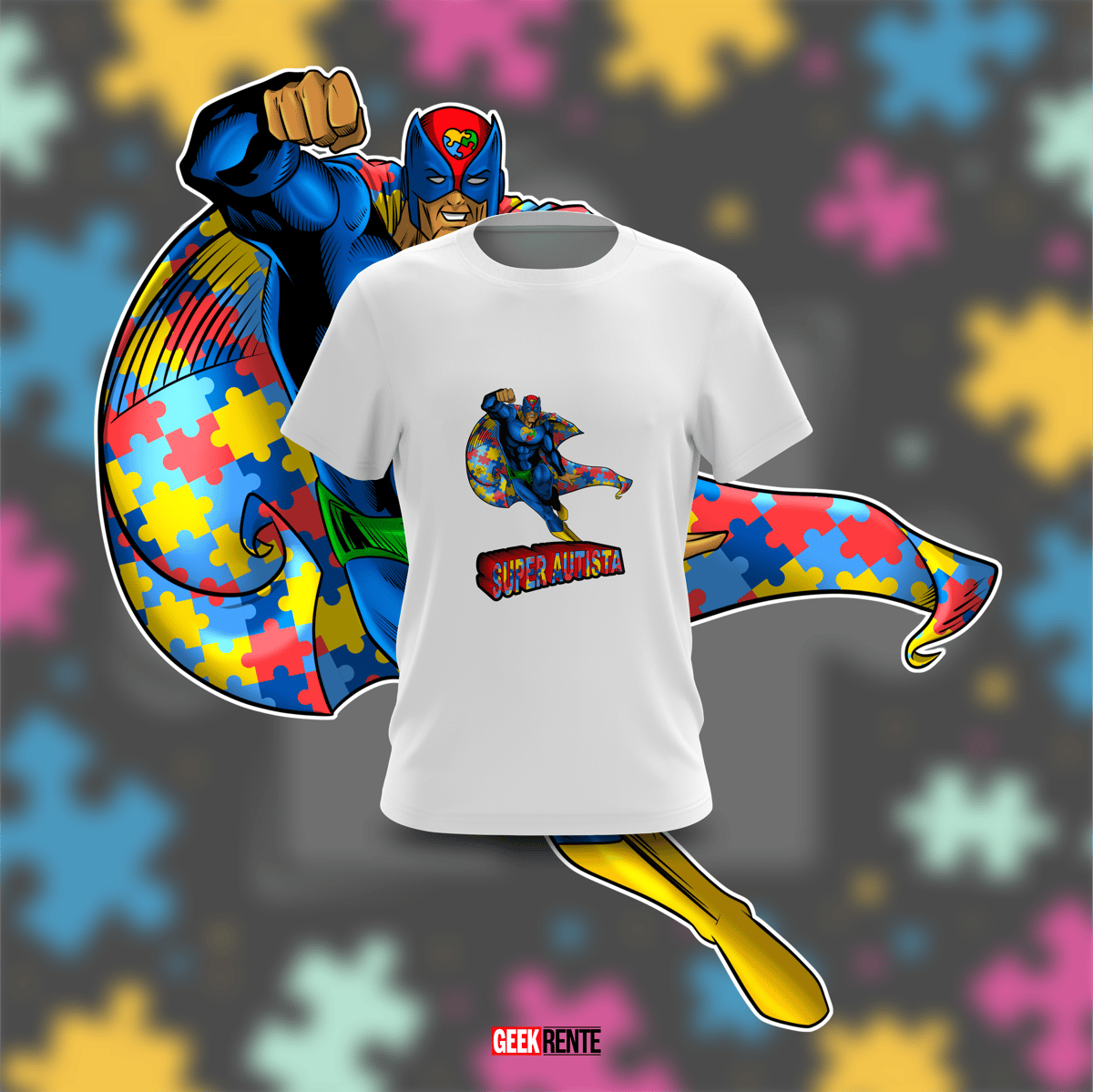 Nome do produto: Camiseta Infantil SUPER AUTISTA