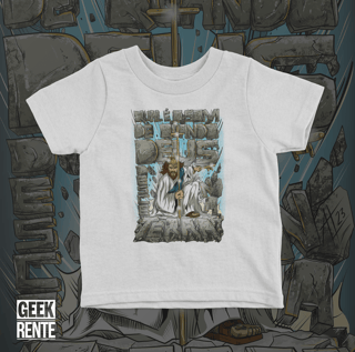 Nome do produto Camiseta Infantil Qual é o som de quando Deus desce na terra?