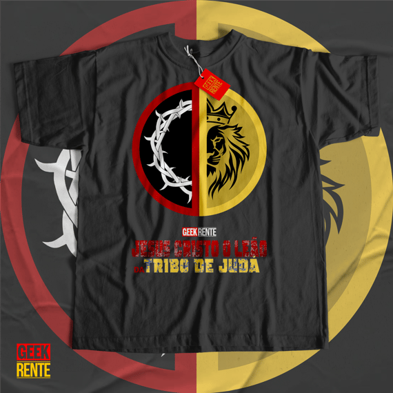 Camiseta Masculina DEADPOOL & WOLVERINE - JESUS CRISTO LEÃO DA TRIBO DE JUDÁ