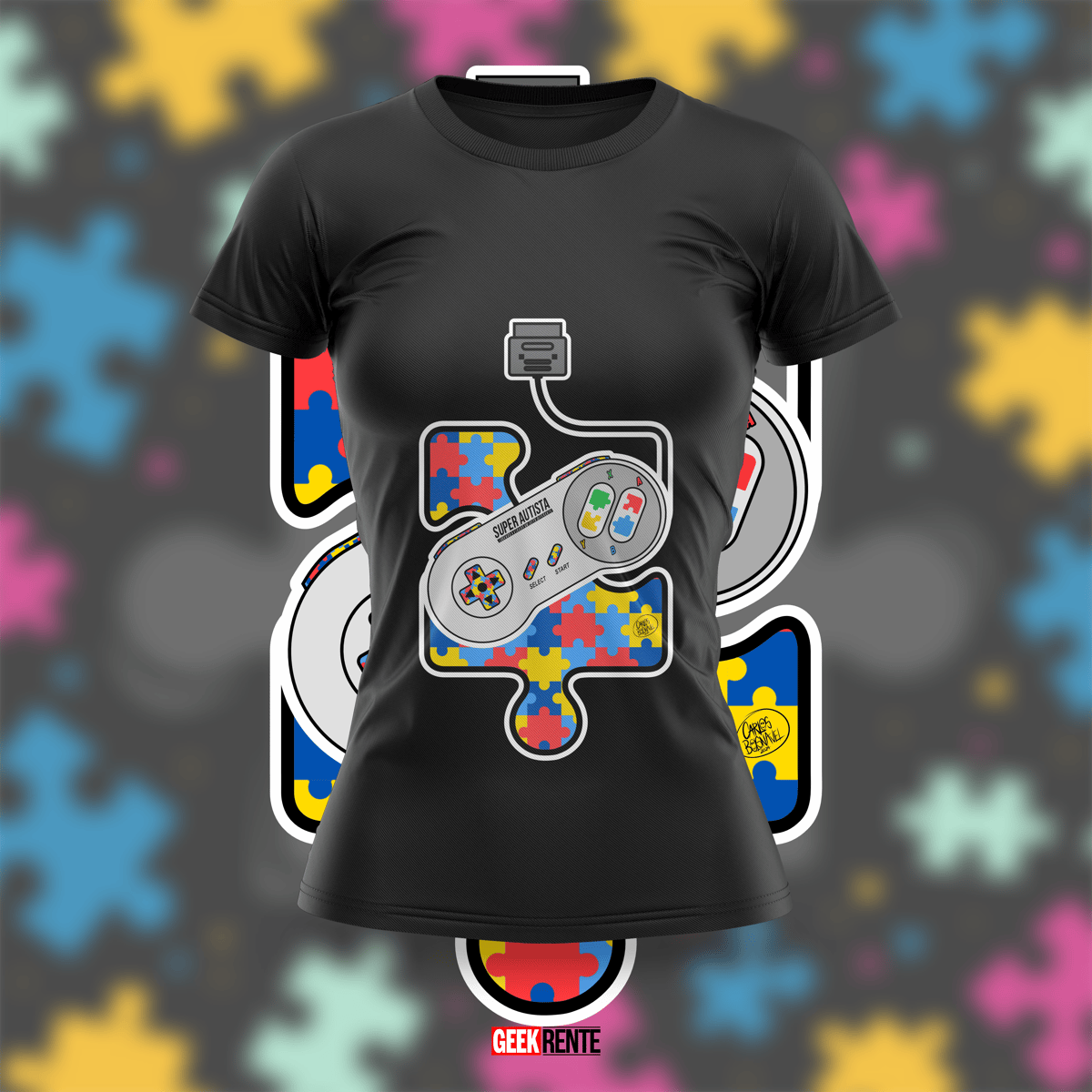 Nome do produto: Camiseta Feminina AUTISTA NO CONTROLE