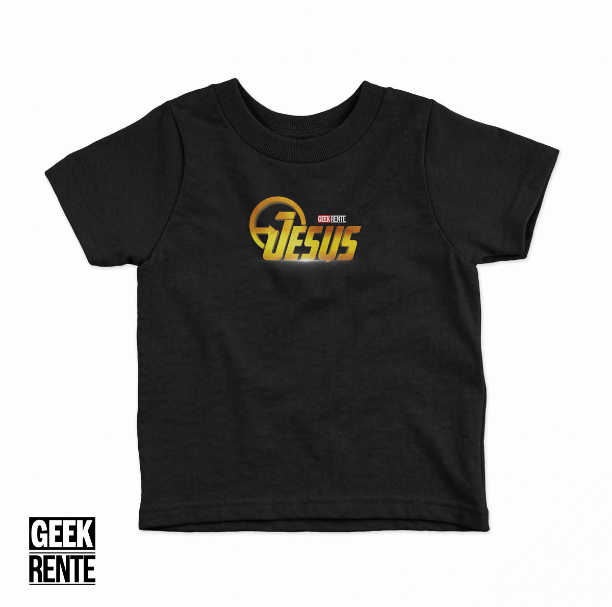 Nome do produto: Camiseta Infantil JESUS / VINGADORES