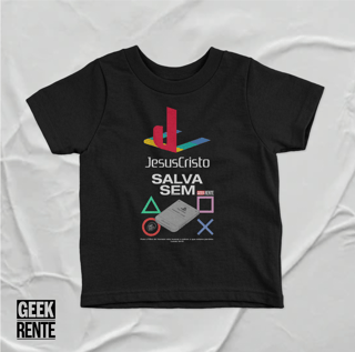 Camiseta Infantil JESUS SALVA SEM MEMORY CARD