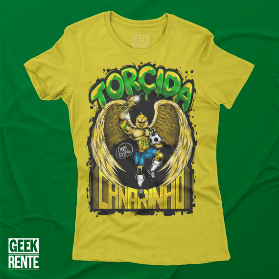 Camiseta Feminina Amarela TORCIDA CANARINHO