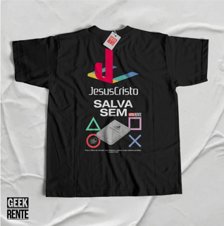 Nome do produto Camiseta Masculina JESUS SALVA SEM MEMORY CARD