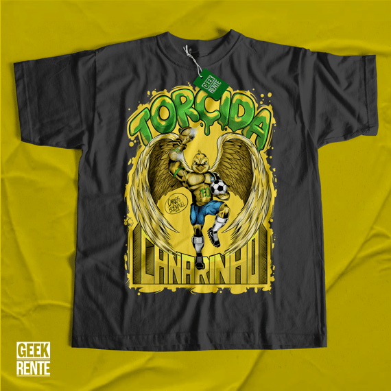 Camiseta Masculina Preta TORCIDA CANARINHO
