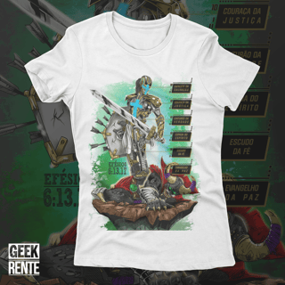 Nome do produto Camiseta Feminina ARMADURA DE DEUS