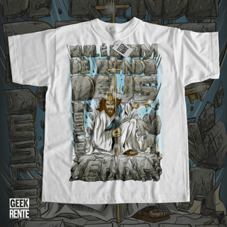 Nome do produto Camiseta Masculina Qual é o som de quando Deus desce na terra?