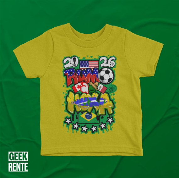 Camiseta Infantil Amarela RUMO AO HEXA