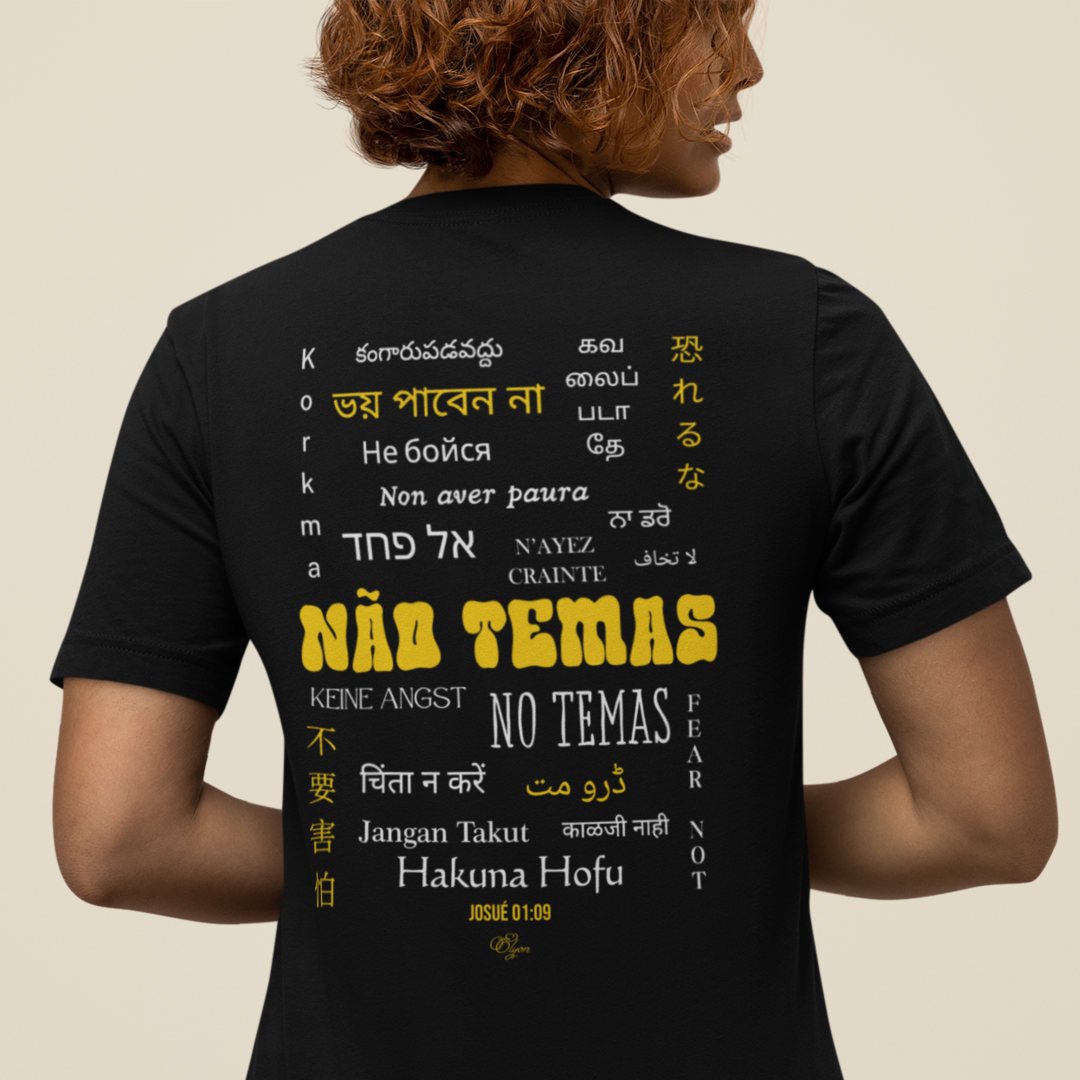 Nome do produto: T-Shirt Unissex 21 Idiomas | Coleção Não Temas