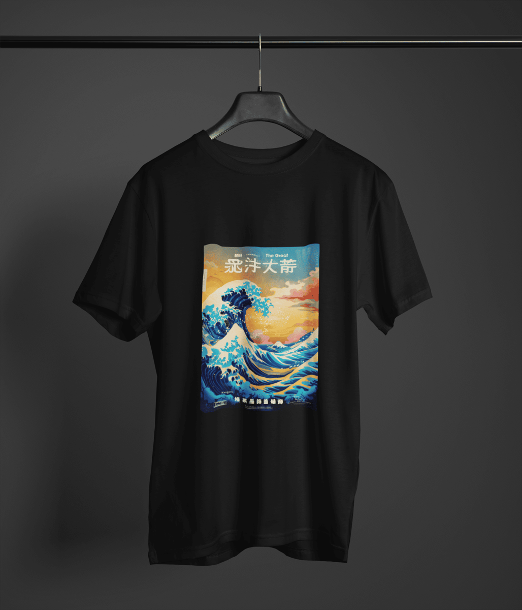 Nome do produto: Camiseta Prime - A Grande Onda de Kanagawa 
