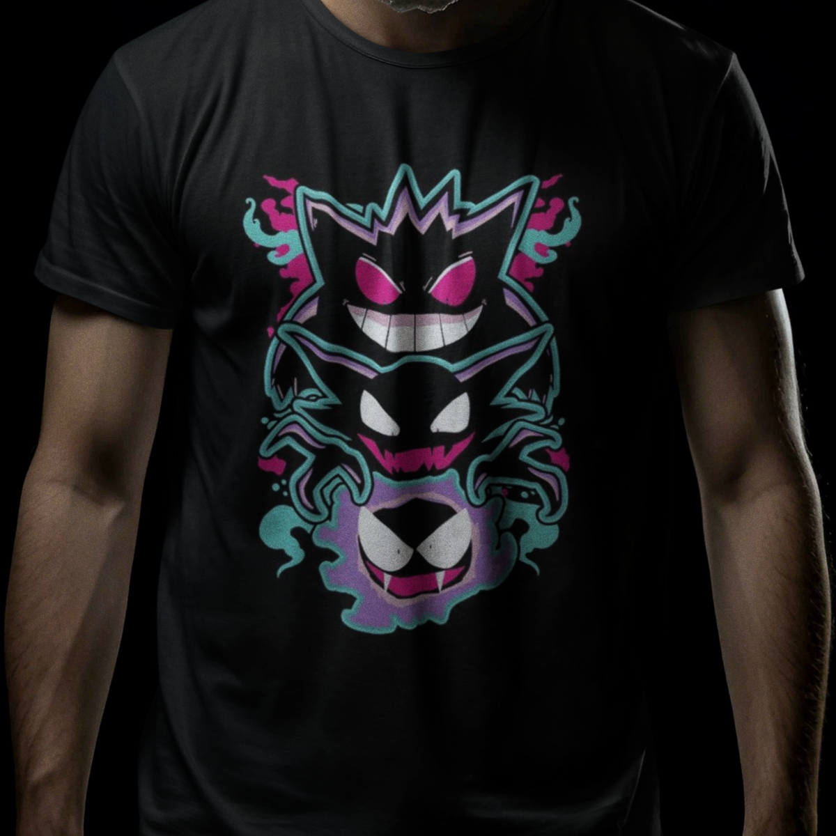 Camiseta Prime Gastly, Haunter e Gengar