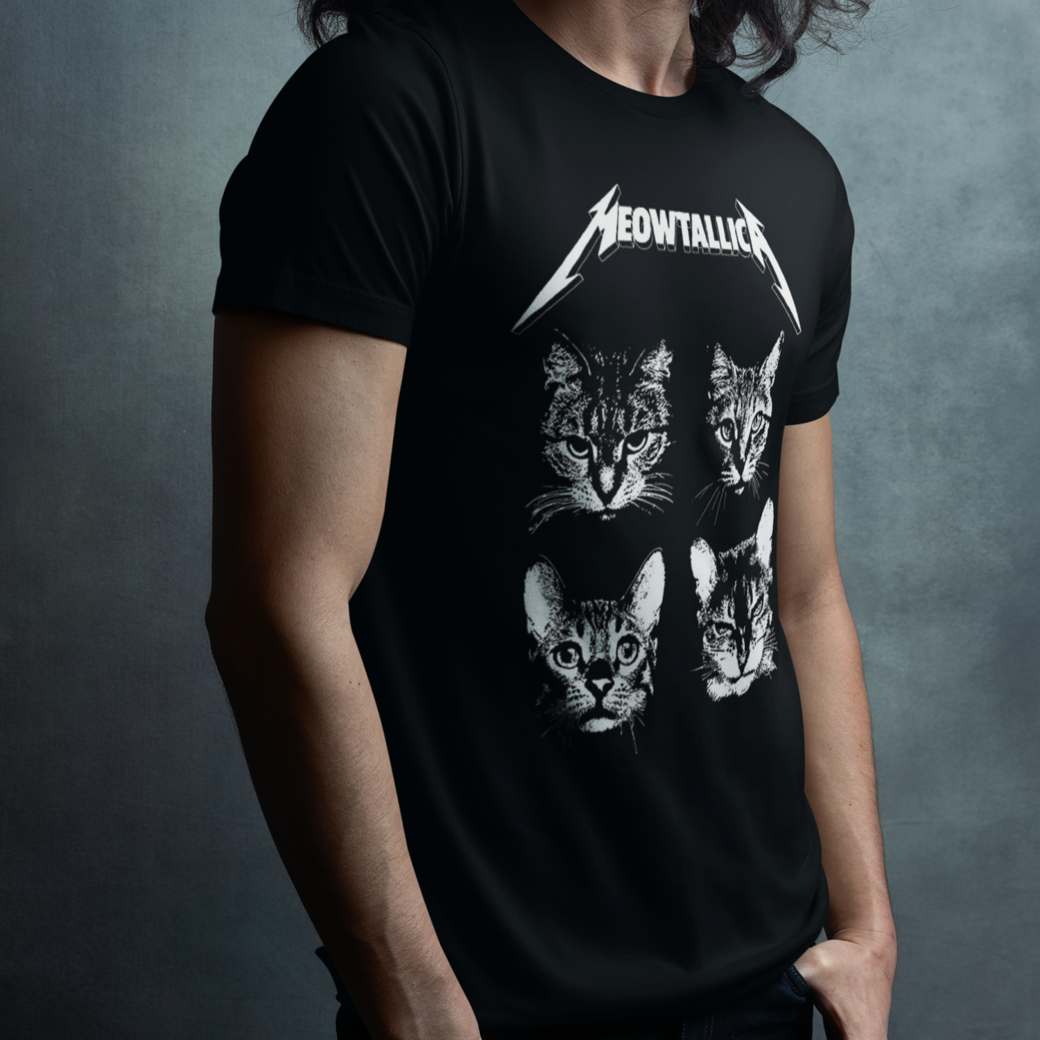 Camiseta Paródia Gatos Metallica