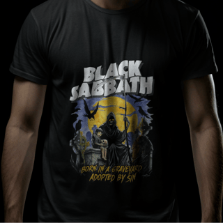 Camiseta BlackSabbath BornInGraveyard