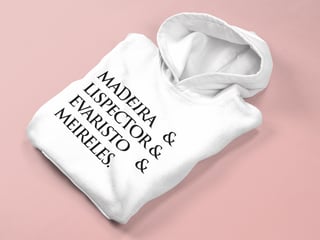 Moletom Canguru Madeira&Lispector&Evaristo&Meireles