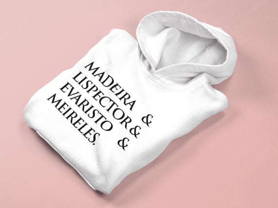 Moletom Canguru Madeira&Lispector&Evaristo&Meireles