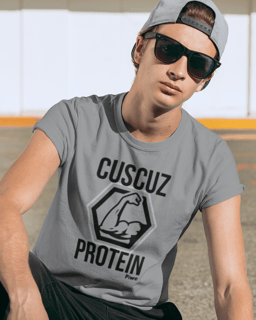 Nome do produto Camiseta Cuscuz Protein Masculina (Estampa Preta)