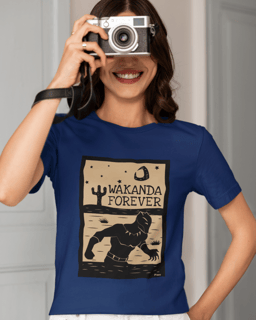 Camiseta Wakanda Forever Baby Long Feminina