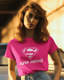 Nome do produto Camiseta Super Mermã Baby Long Feminina