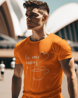 Nome do produto Camiseta Eu, Você, Cuscuz e Café Masculina