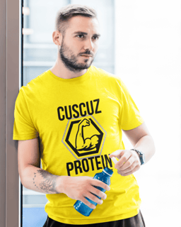 Nome do produto Camiseta Cuscuz Protein Masculina (Estampa Preta)