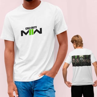 Nome do produto CAMISETA CLASSIC BRANCA COD MW2 DOUBLE