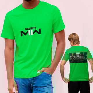 CAMISETA CLASSIC VERDE COD MW2 DOUBLE