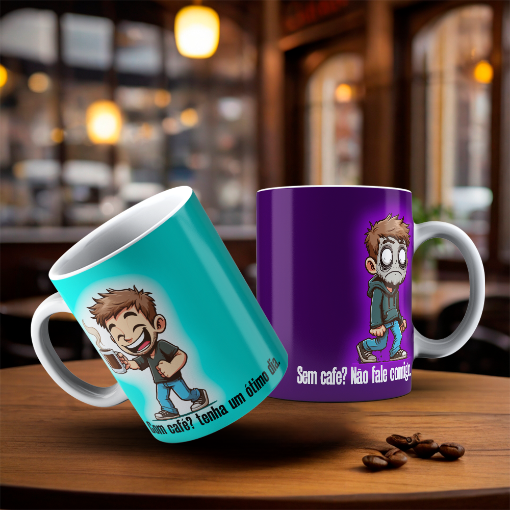 Nome do produto: CANECA CAFÉ HUMOR 