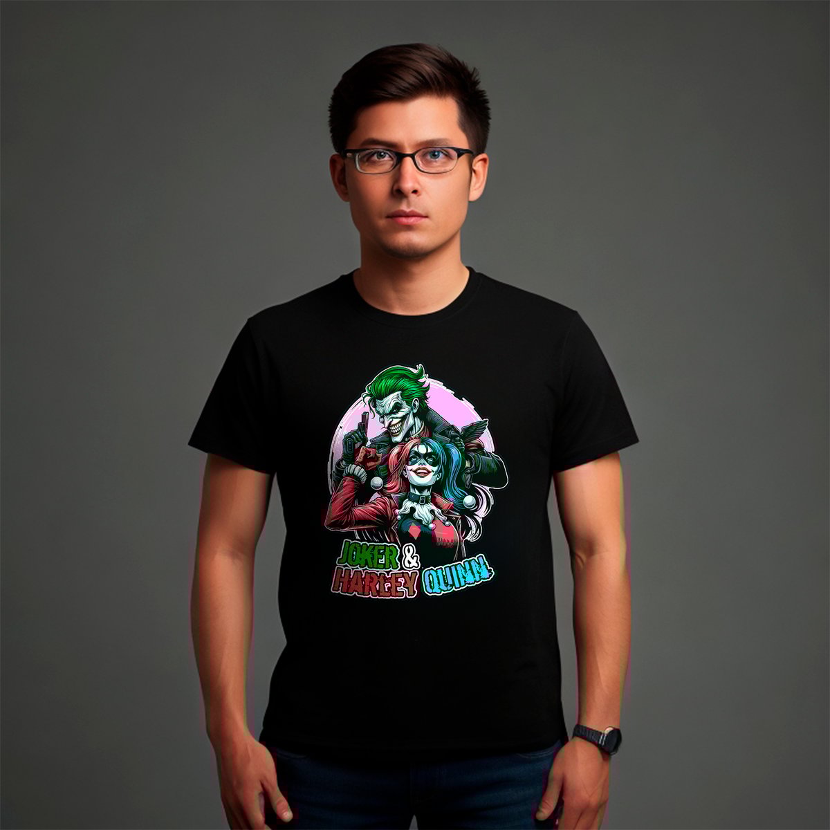 Nome do produto: CAMISA JOKER & HARLEY QUINN