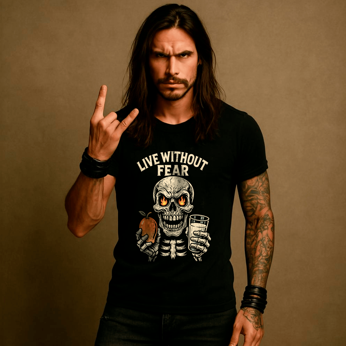 Nome do produto: CAMISA LIVE WITHOUT FEAR 