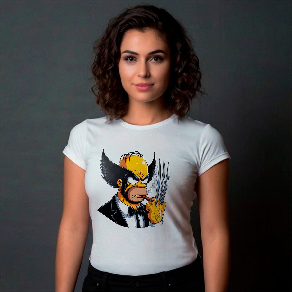 Nome do produto: CAMISA HOMER SIMPSON WOLVERINE