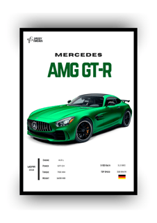 POSTER MERCEDES AMG GT-R 