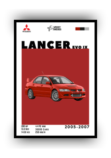 POSTER MITSUBISHI LANCER EVO 9